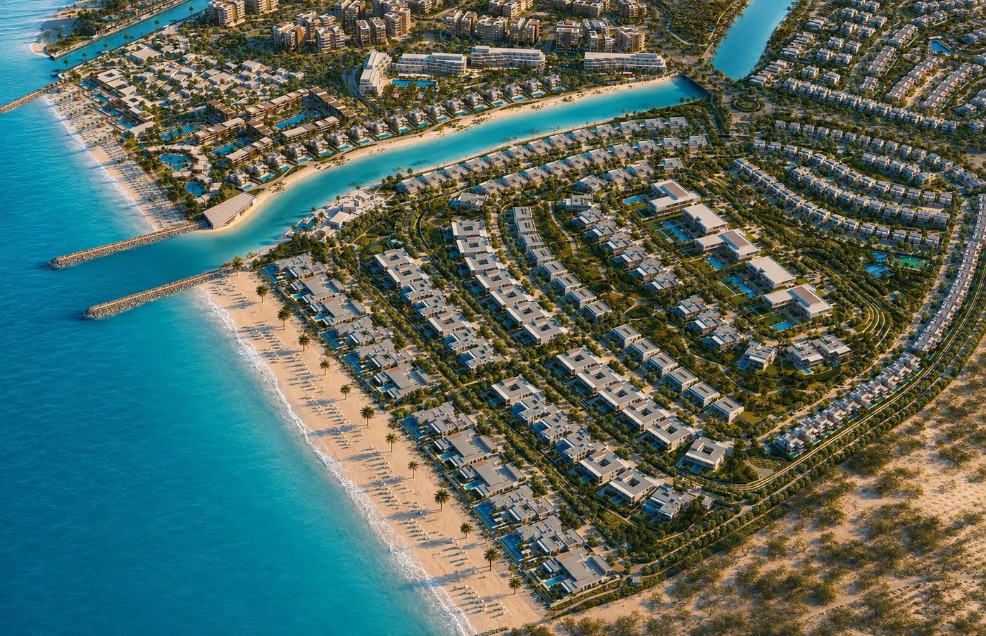 Bayn by ORA — beachfront villa district along the natural beach, official render