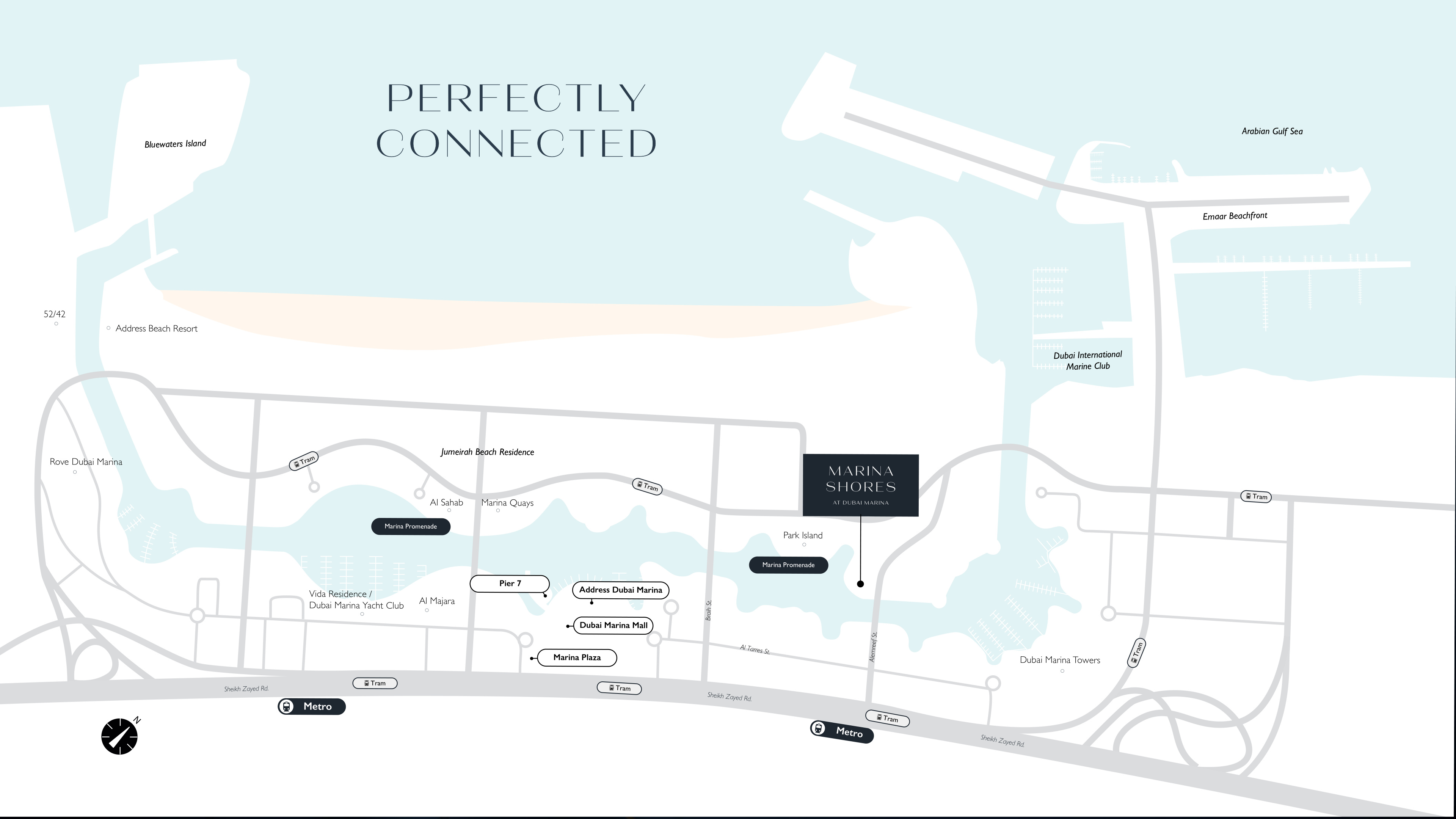 Marina Shores location — Dubai Marina